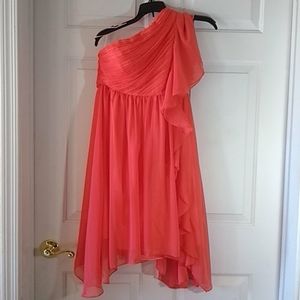 One shoulder Lulu's ruffle cocktail dress